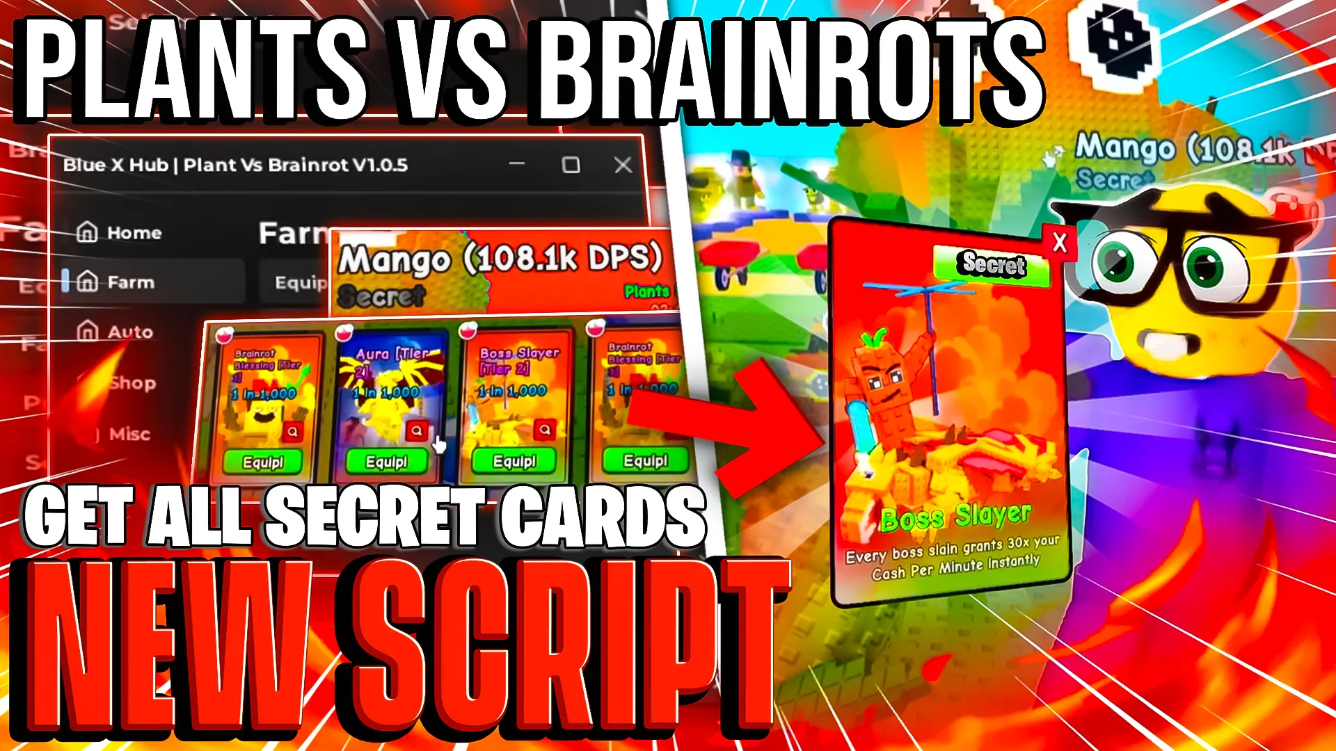 🌱PLANTS VS BRAINROT. KILL AURA| INSTANT DUPE PLANTS. BRAINROT SPAWNER
